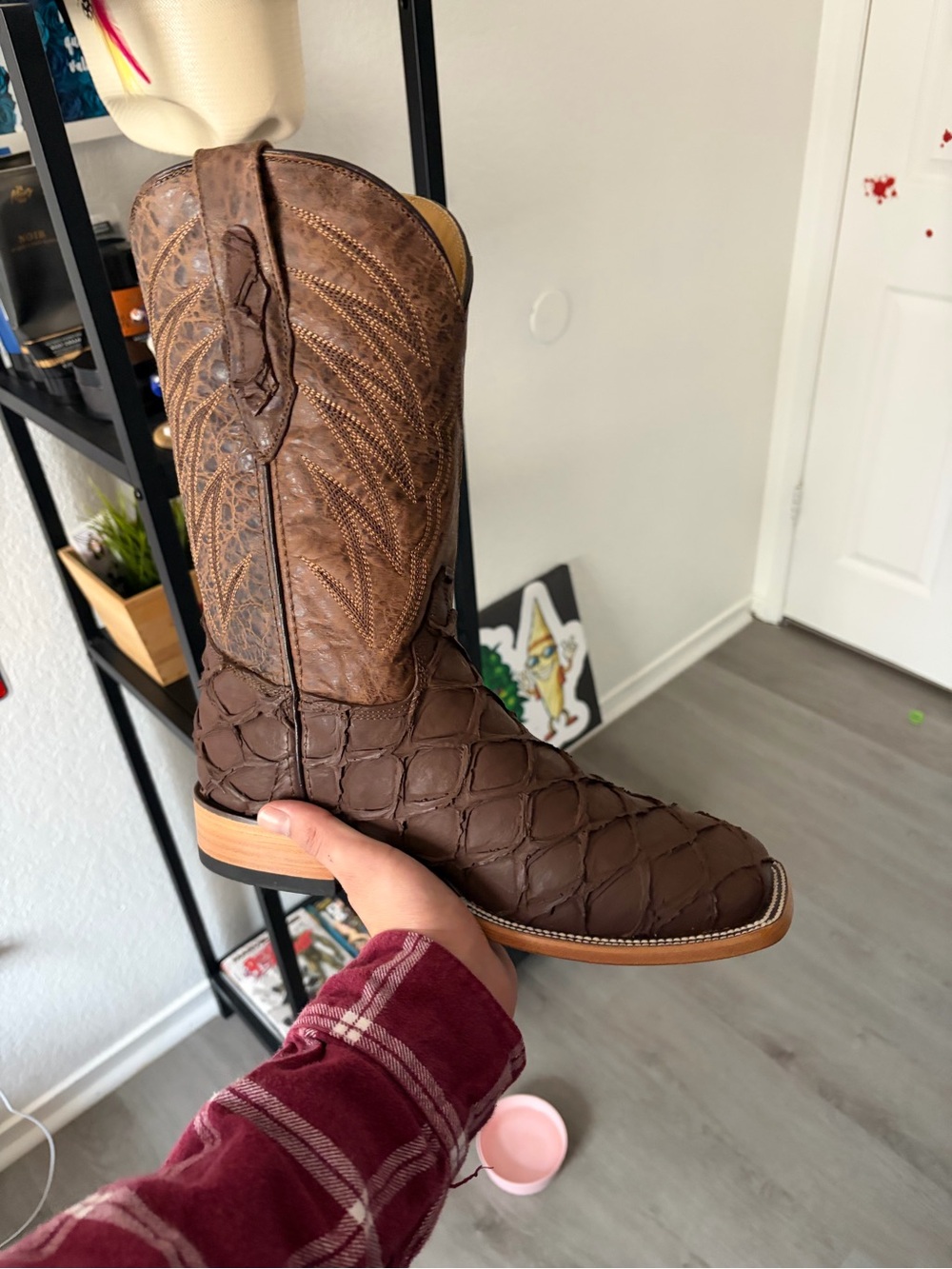 Brown Men's Western Leather Cowboy Boots